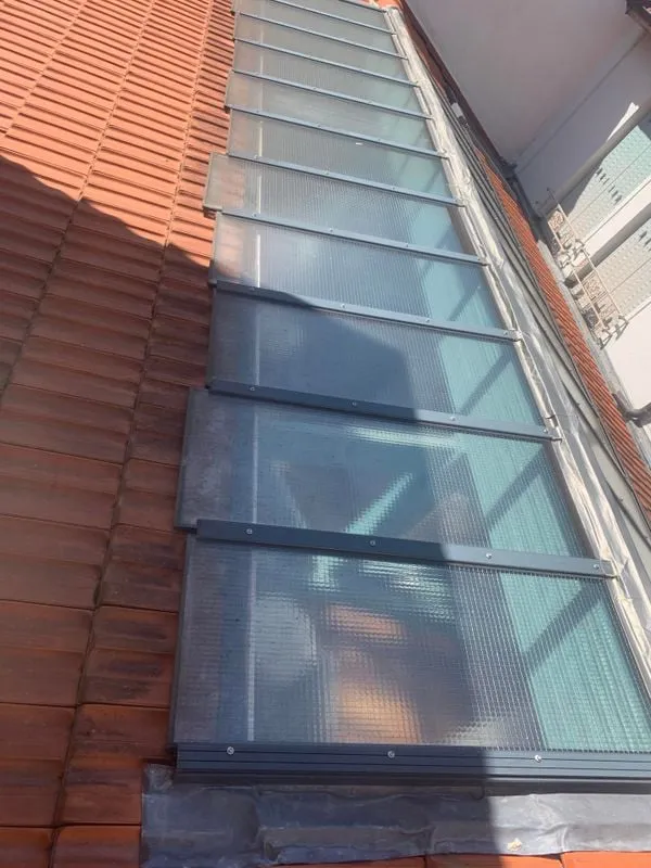 Détail d’une intervention sur une toiture